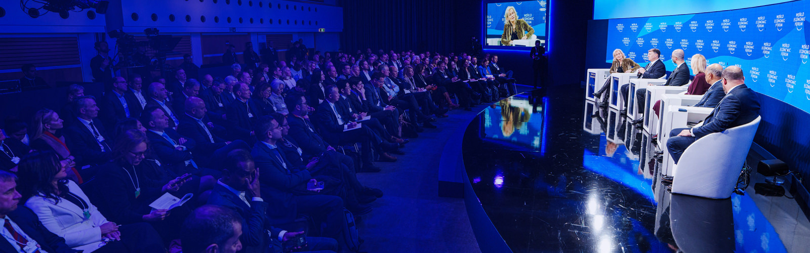 Des participants au World Economic Forum.