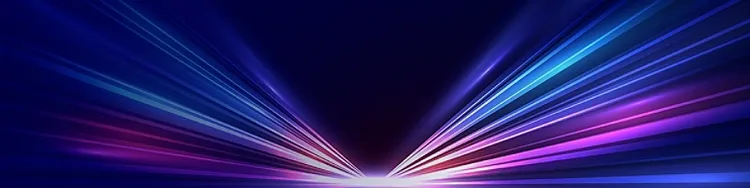 Two litup lines on either dide of a lane converging at the end