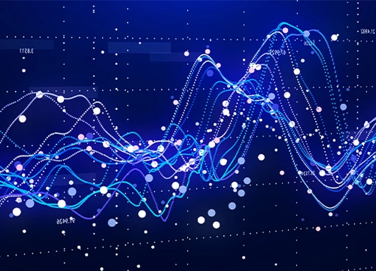 Several line graphs on a screen