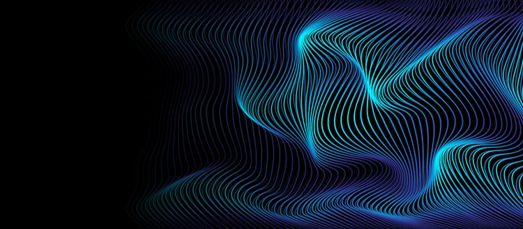 wave like blue strands