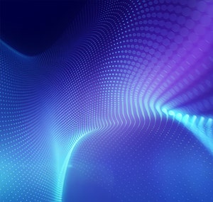Abstract blue and purple digital wave pattern background