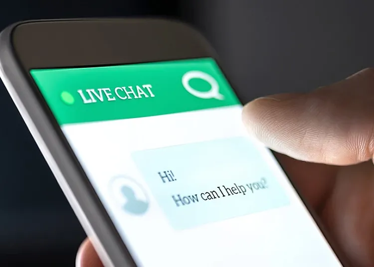 A mobile phone screen showing a chatbot conversation