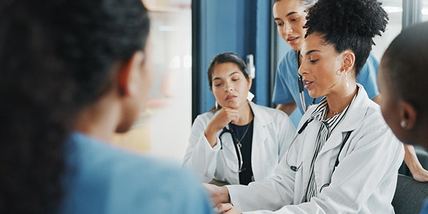 healthcare professionals discussing