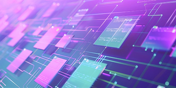 3d rendering of purple and blue abstract geometric background