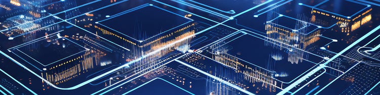 A top view of the circuit board