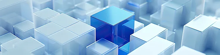 Lighter blue and blue color Cubes and cuboids