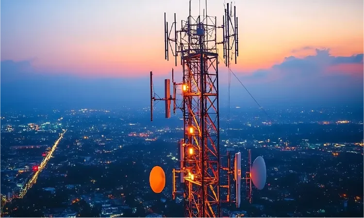 A skyview of Antennas for telecommunications