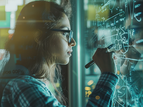 Associate writing formulas on a window