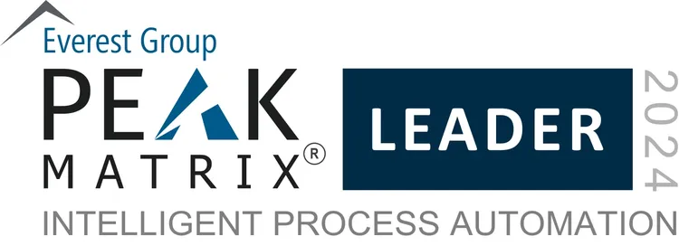 Peak Matrix Intelligent process automation award badge