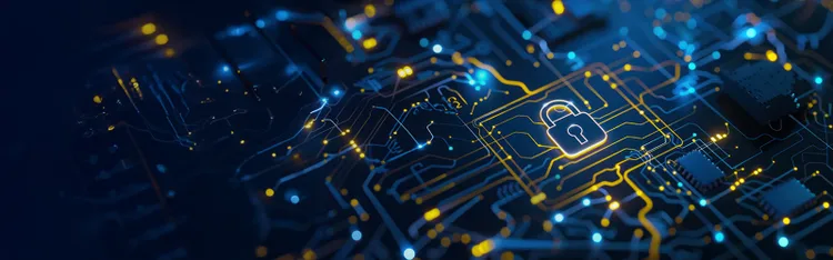 A lit-up semiconductor chip motherboard
